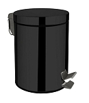 Мусорное ведро Aquanet 8072MB черное матовое 5л с педалью Мусорное ведро Aquanet 8072MB черное матовое 5л с педалью