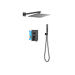 Душевой комплект Aquatek Либра AQ1672MB Set 3в1, матовый черный Душевой комплект Aquatek Либра AQ1672MB Set 3в1, матовый черный