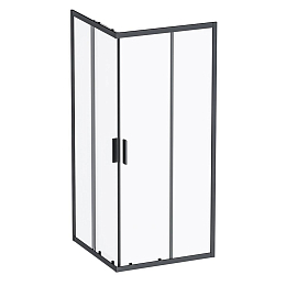 Душевой уголок AM.PM Gem S Square 90*90*200 профиль черный матовый без поддона