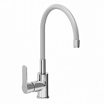 Смеситель Avrora Kitchen AV9002G для кухни с гибким изливом хром/серый Смеситель Avrora Kitchen AV9002G для кухни с гибким изливом хром/серый