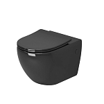 Подвесной унитаз Grossman Color GR-4411BS 36,5*55 черный безободковый с крышкой-сиденьем микролифт Slim Подвесной унитаз Grossman Color GR-4411BS 36,5*55 черный безободковый с крышкой-сиденьем микролифт Slim