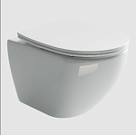 Подвесной унитаз Ceramicanova Metropol Rimless 37*49 безободковый с крышкой-сиденьем микролифт Slim Подвесной унитаз Ceramicanova Metropol Rimless 37*49 безободковый с крышкой-сиденьем микролифт Slim