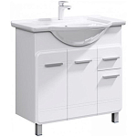Тумба под раковину Aqwella Корсика 85 белый глянец 