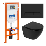 Комплект инсталляции 4в1 BelBagno (унитаз Colorato BB062CHR-MB с сиденьем BB062SC-MB + система инсталляции BB002-80 с кнопкой смыва BB007-PR-NERO.M) Комплект инсталляции 4в1 BelBagno (унитаз Colorato BB062CHR-MB с сиденьем BB062SC-MB + система инсталляции BB002-80 с кнопкой смыва BB007-PR-NERO.M)