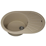 Кухонная мойка Uperwood Quartz UPD-02 76х51 бежевая матовая Кухонная мойка Uperwood Quartz UPD-02 76х51 бежевая матовая