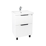 Тумба с раковиной Viant Сицилия VSIC50MDBEL-T2Y 50 напольная белая матовая (раковина Moduo 50)