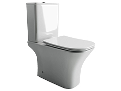 Унитаз-компакт Ceramicanova Alfa 34*65 безободковый с крышкой-сиденьем микролифт Slim Унитаз-компакт Ceramicanova Alfa 34*65 безободковый с крышкой-сиденьем микролифт Slim