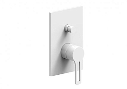 Смеситель Paffoni Ringo RIN015BO/M для ванны и душа на 2 выхода скрытый монтаж белый матовый