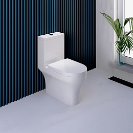 Унитаз-компакт RGW SW-04 37*65 безободковый с крышкой-сиденьем микролифт