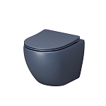 Подвесной унитаз Grossman Color GR-4455BLMS 36*48,5 синий матовый безободковый с крышкой-сиденьем микролифт Slim Подвесной унитаз Grossman Color GR-4455BLMS 36*48,5 синий матовый безободковый с крышкой-сиденьем микролифт Slim