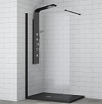Душевая перегородка RGW Walk-in WA-002 B 100*195 профиль черный без поддона Душевая перегородка RGW Walk-in WA-002 B 100*195 профиль черный без поддона